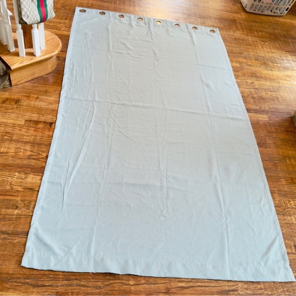 SAGE TEAL GREEN Blackout Lined Heavy Textured Grommet Curtains Drapes 95”x52” - Picture 5 of 15